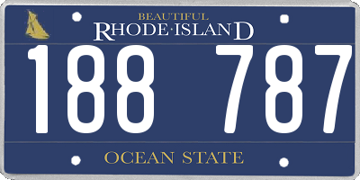 RI license plate 188787