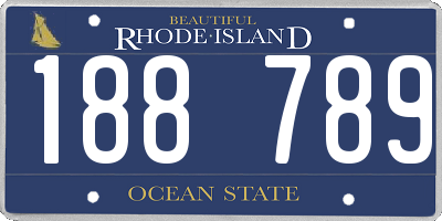 RI license plate 188789
