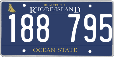RI license plate 188795