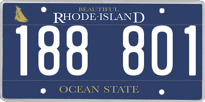 RI license plate 188801