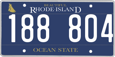 RI license plate 188804