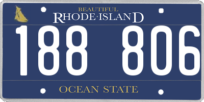 RI license plate 188806