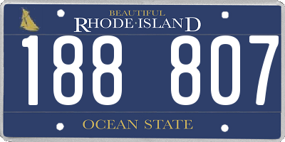RI license plate 188807