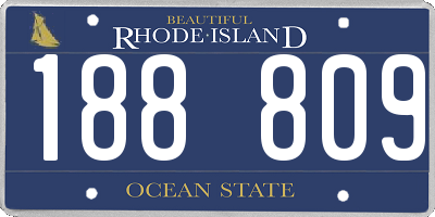 RI license plate 188809