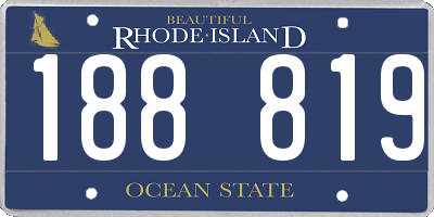 RI license plate 188819