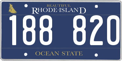 RI license plate 188820