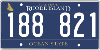 RI license plate 188821