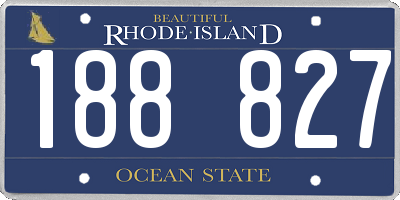 RI license plate 188827