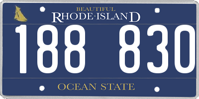 RI license plate 188830