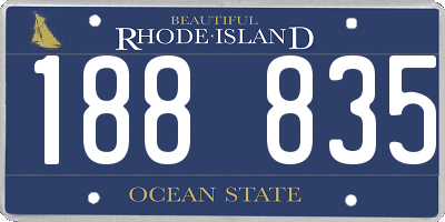 RI license plate 188835