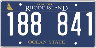 RI license plate 188841