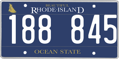 RI license plate 188845