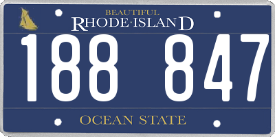 RI license plate 188847