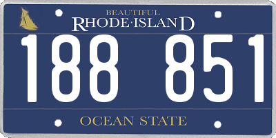 RI license plate 188851