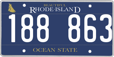 RI license plate 188863
