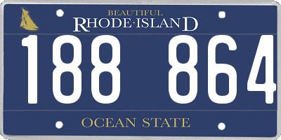 RI license plate 188864