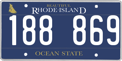 RI license plate 188869
