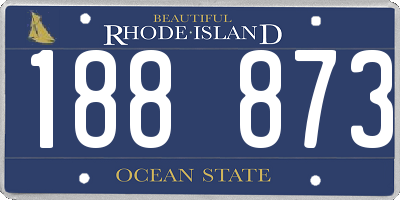 RI license plate 188873