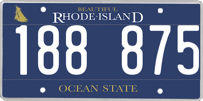 RI license plate 188875