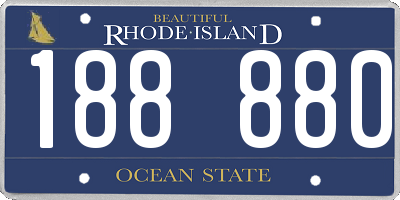 RI license plate 188880