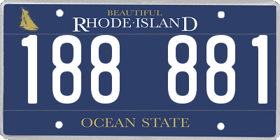 RI license plate 188881