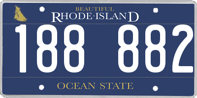RI license plate 188882
