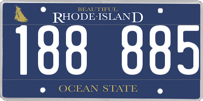 RI license plate 188885