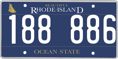 RI license plate 188886