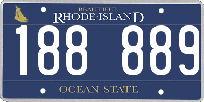 RI license plate 188889