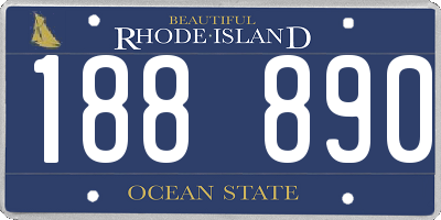 RI license plate 188890