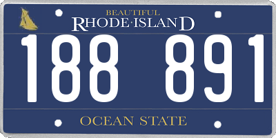 RI license plate 188891