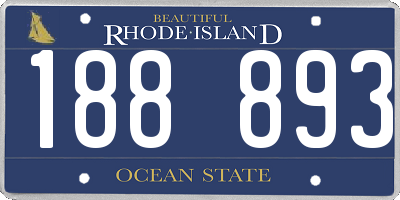 RI license plate 188893