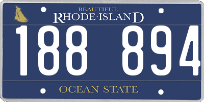 RI license plate 188894