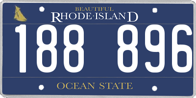 RI license plate 188896