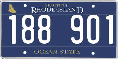 RI license plate 188901