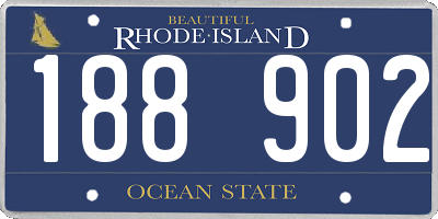 RI license plate 188902