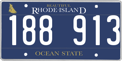 RI license plate 188913