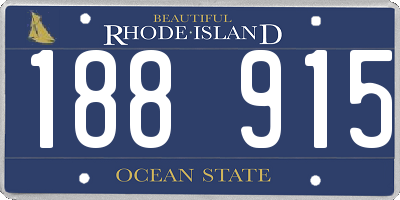 RI license plate 188915