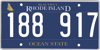 RI license plate 188917