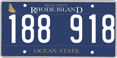 RI license plate 188918