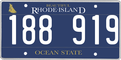 RI license plate 188919