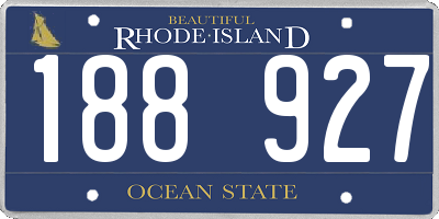 RI license plate 188927