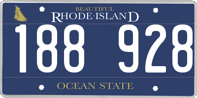 RI license plate 188928