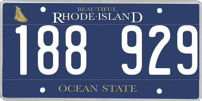 RI license plate 188929