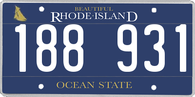 RI license plate 188931