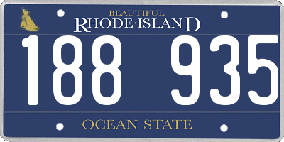RI license plate 188935