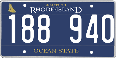 RI license plate 188940
