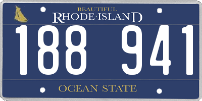 RI license plate 188941