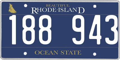 RI license plate 188943