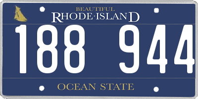 RI license plate 188944